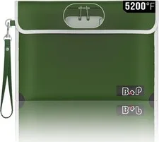 Fireproof Bag with Lock - 5200°F Heat Insulated, Waterproof Fireproof Money B...