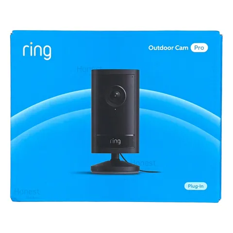 Ring Outdoor Cam Pro Plug-In Retinal 4K Security Camera Black B0DDR3N96D