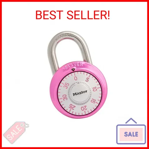 Master Lock 1530DPNK Locker Lock Combination Padlock, 1 Pack, Pink