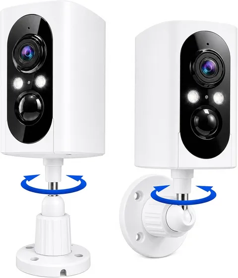 355° Pan Rotate Cameras 2 Pack, 2K Video, Security Cameras Wireless Outdoor | Mo