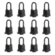 SafiSwords Waterproof Padlocks Keyed Alike for Outdoor use, Covered Black