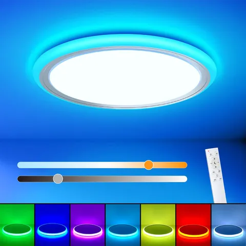 BLNAN RGB Led Flush Mount Ceiling Light with 13 Inch, ( Red, Green, Blue)