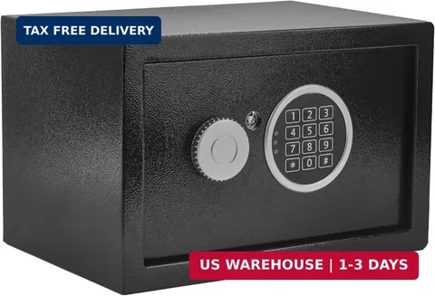 0.43 Cu Ft Steel Security Safe Box with Digital Lock Keypad | Electronic Safe Co