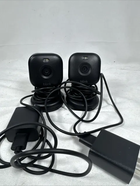 (2) Blink Mini 2 Plug-in Smart Security Camera HD Video - Black