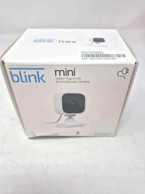 Blink Mini Indoor Plug-In HD Smart Security Camera - BCM00300U - New Open Box