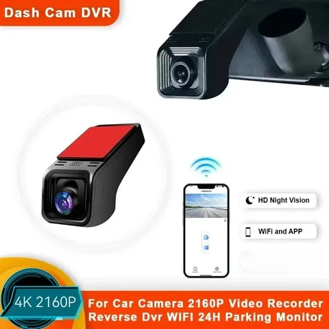 HD 4K 2160P WiFi Car DVR Dash Cam Camera 2K 1600P 1080P 24H Parking Monitor APP