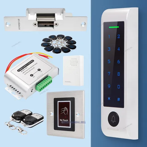 Access Control System For Door Entry With Battery& Remote controller&  NC Lock
