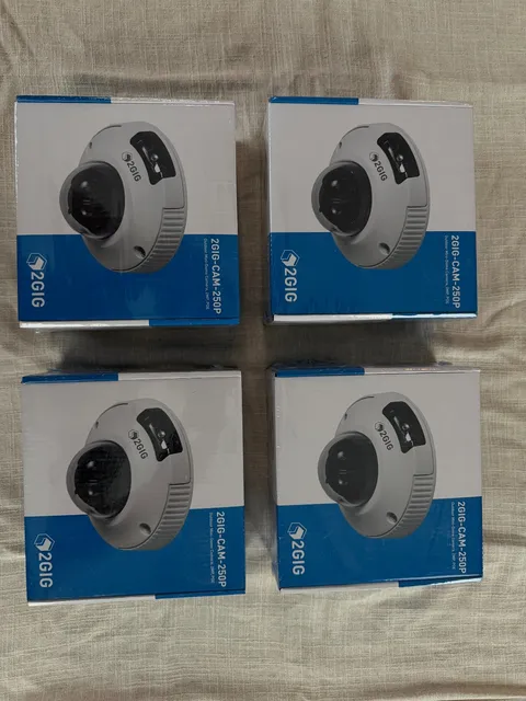 SET OF 4***2GIG Outdoor Mini-Dome Camera 2GIG-CAM-250P 2MP POE