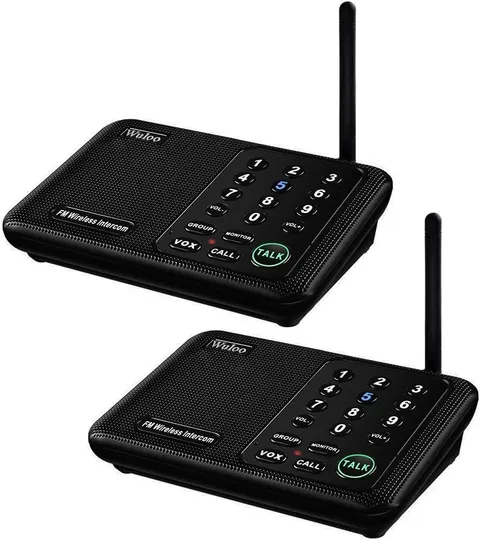 Wireless Intercom System Home 1 Mile Range 10 Channel 3 Code Intercoms Wireless