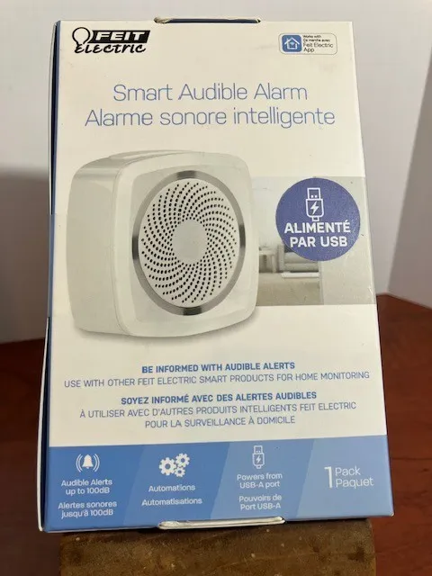 Feit Electric Smart Audible Alarm ALERTWIFI USB Powered WiFi Home Alert System N