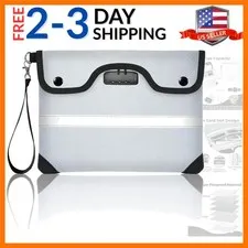 6200°F Fireproof Document Bag with Lock, 11.4 x 8.3 Inch Fire Proof Bag for D...