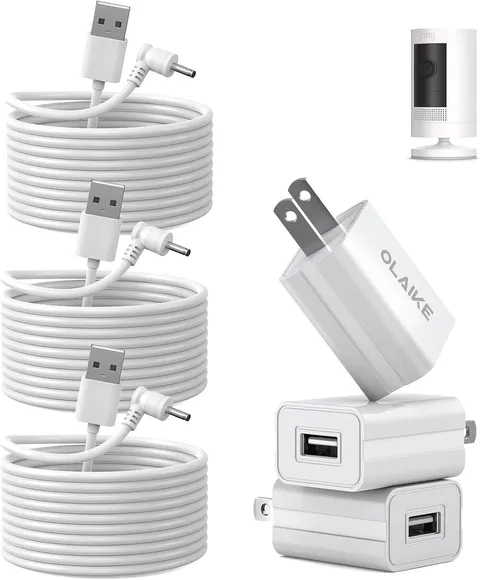 Indoor/Outdoor Power Adapter for Ring Stick up Cam Battery 3Rd Gen/2Nd Gen/Plug-