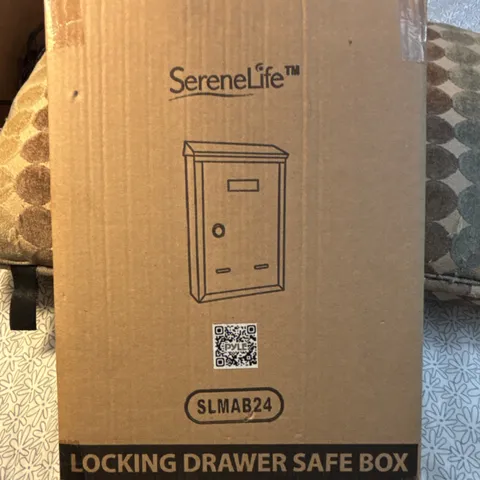 SereneLife SLMAB24 Locking Drawer Money Safe Key Lock Metal Matte Brown