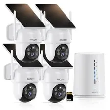 ARCCTV HD 4MP Solar Wireless Security Camera Outdoor WIFI Pan/Tilt Cameras Home