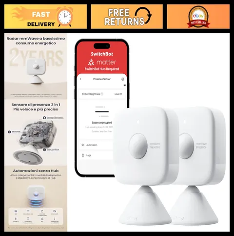 Smart mmWave Radar Motion Sensor, Bluetooth Presence Detector, Dynamic Detection