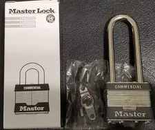 Master Lock 21LJWO Laminated Padlock Body LESS CYLINDER 2.5" Long Shackle - NEW