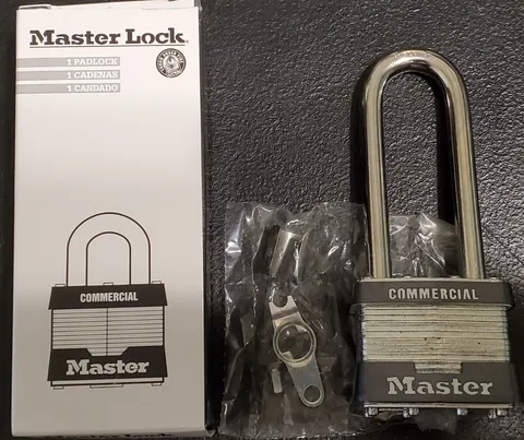 Master Lock 21LJWO Laminated Padlock Body LESS CYLINDER 2.5" Long Shackle - NEW