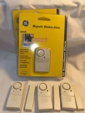 2  NIP  General Electric Indoor MAGNETIC WINDOW ALARM Easy To Install  GESECWA88