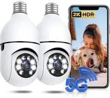 Security Camera 2 Packs, 5G&2.4GHz 2K Security Cameras Wireless Outdor