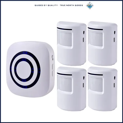 Wireless Motion Sensor Alarm with 4 Sensors and 1 Receiver for Home Security