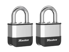 Master Lock Elite Laminated 52mm Padlock 25mm Shackle Pack of 2 MLKPK5T