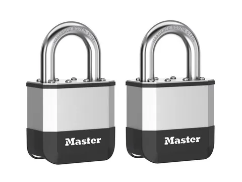 Master Lock Elite Laminated 52mm Padlock 25mm Shackle Pack of 2 MLKPK5T