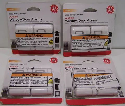 4X GE Audible Window/Door ALARM - Battery Operated 2 Pcs (8 Total)