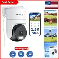 2.5K Outdoor Security Camera with 360° View, AI Alarm, & Color Night Vision