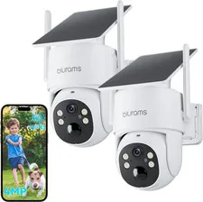 2.5K Pan/Tilt Security Cameras Wireless Outdoor, 100% Wire-Free Outdoor Camera w