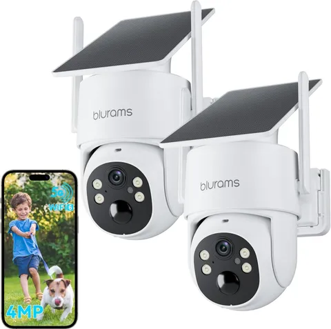 2.5K Pan/Tilt Security Cameras Wireless Outdoor, 100% Wire-Free Outdoor Camera w