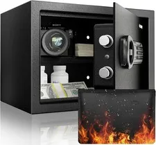  0.77 cu.ft. Fireproof Safe for Home Documents, Safe Box Fireproof Waterproof w
