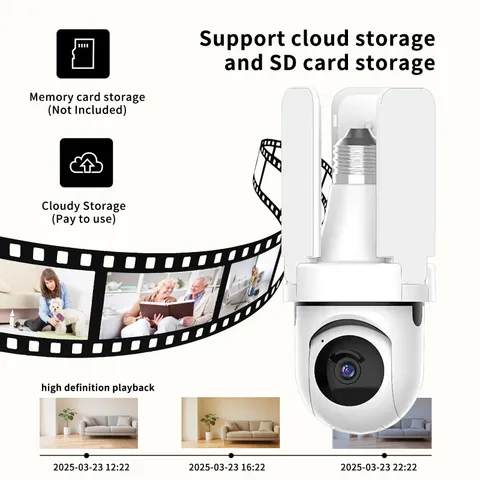 Window Security Camera – 3‑Leaf Design – 1080P HD – No‑Wiring Installation – Nig