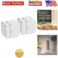 Customizable Smart Entry Sensors - 4 Pack with Instant Alerts & Easy Setup