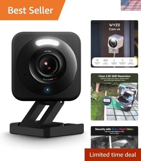 Cam v4 Latest Model, 2.5K AI Security Camera, Indoor/Outdoor Cameras for Home...