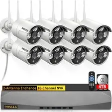 (2026 Update) Wireless Security Camera System, 16CH WiFi NVR with 8 x 3MP Dua...