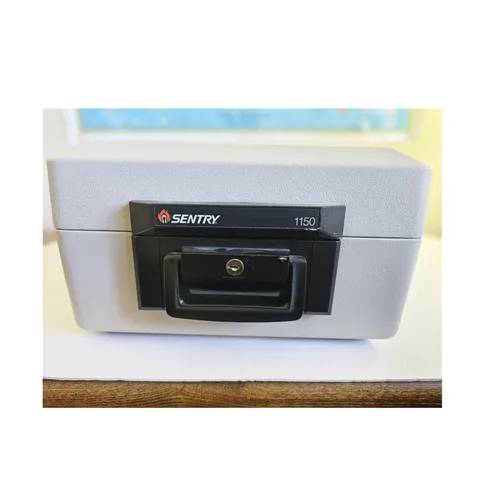 Sentry 1150 Fire Resistant Portable Key Lock Safe for Valuables