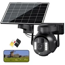 NEYESECU 4K 8MP 4G Cellular Security Camera, No WiFiNeeded Medium, Black: