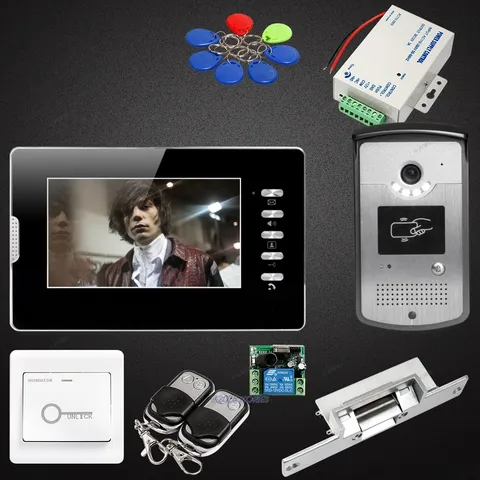 7" Video Door Entry Call System with Intra-monitor Audio Intercom for Apartment
