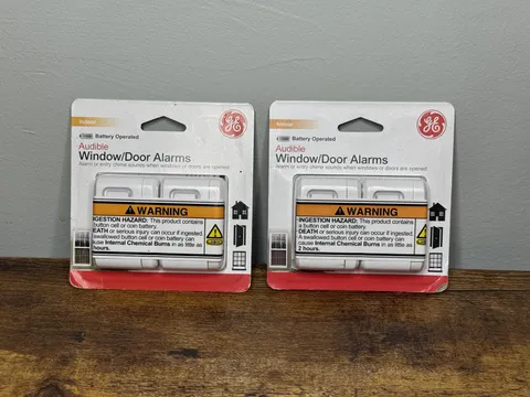 2 GE Indoor Security Audible Window/Door Alarms 2-Pack Sensor NEW