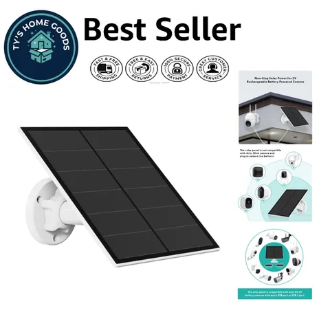 5W Solar Panel with Adjustable Bracket for Reliable Security Camera Power Supply