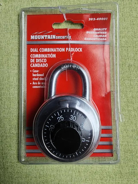 Mountain Security Dial Combination Padlock