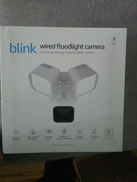 Blink Wired Floodlight Camera - Smart Security Camera, 2600 Lumens, Hd Live