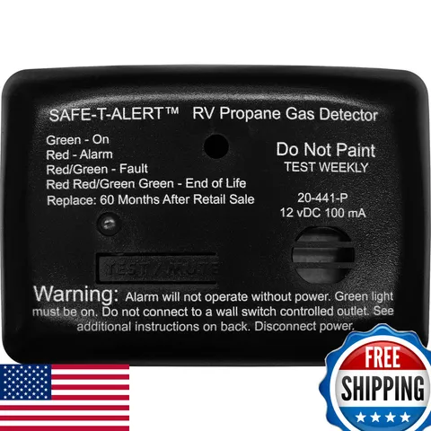 Safe T Alert 20 Series Mini Lp Gas Alarm - Propane Alarm - Surface Mount Black