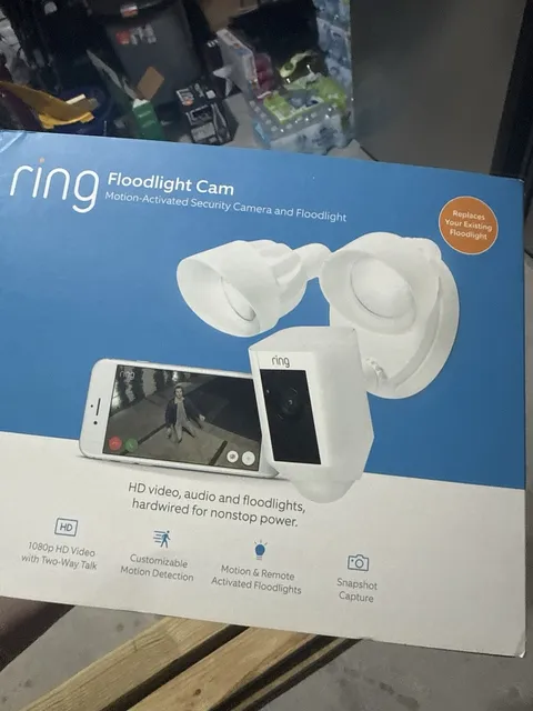 Ring Floodlight Cam Wired Plus Surveillance Camera - White