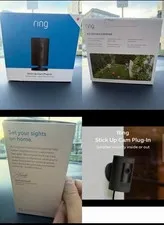 Ring Stick Up Cam Plug in - Indoor/Outdoor Smart Security Camera, Black New*
