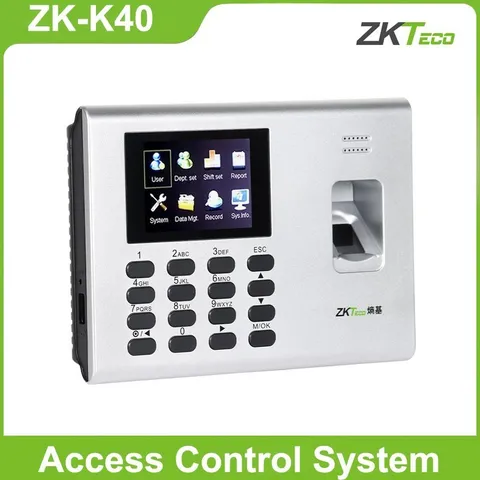 ZKteco K40 TCP/IP Biometric Fingerprint Time Attendance System Built in Battery