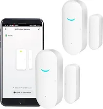 2 Pack Wireless WiFi Door Window Sensor Alarm For Home Security Smart Contact...