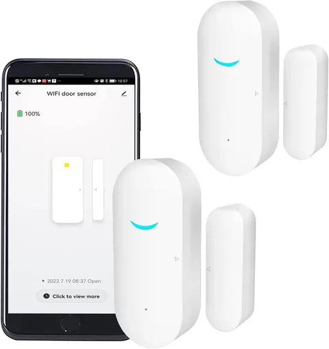 2 Pack Wireless WiFi Door Window Sensor Alarm For Home Security Smart Contact...