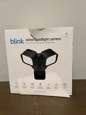 NEW Blink Wired Floodlight Camera HD Smart Security Cam Alexa Sealed - Black