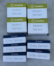 SimpliSafe Motion Sensor Lot of (4) 1st Generation & (5) Entry Sensor NEW BUNDLE